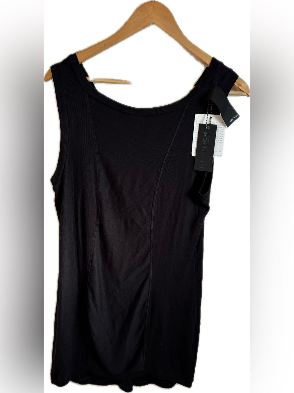 NWT Heather Black V-Neck Sleeveless Tunic - Picture 4 of 8